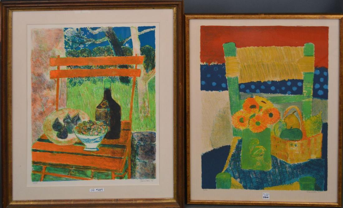 2 GUY BARDONE (French, b. 1927) Color lithographs. Lg. (1 of 9)