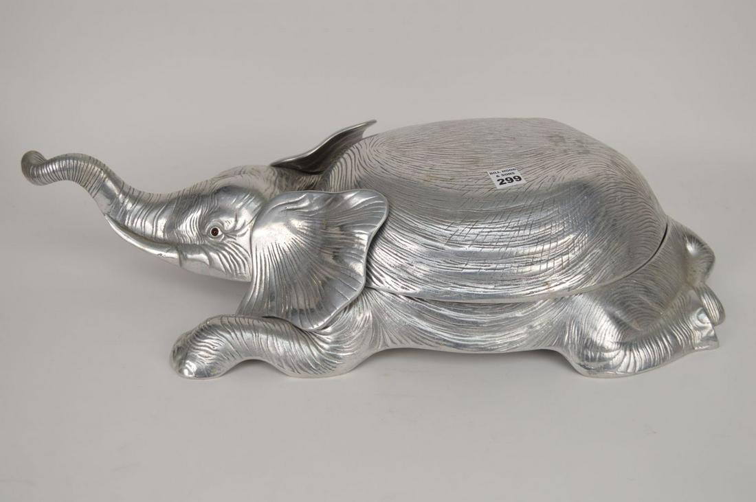 Aluminum Elephant Centerpiece by Arthur Court, 6"h x (1 of 8)