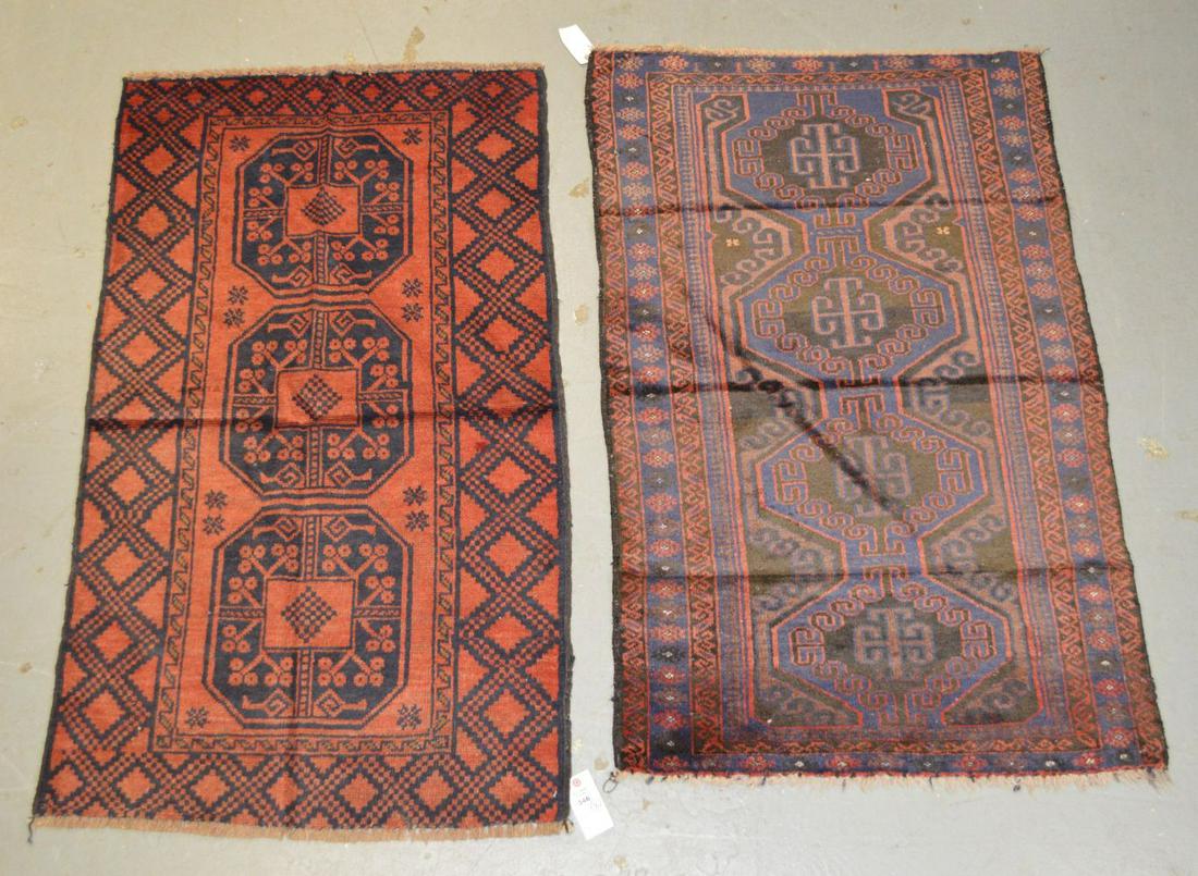 2 Rugs: Turkamon Rug 2.9 x 4.9 feet & Baluchi Rug 2.10 (1 of 6)