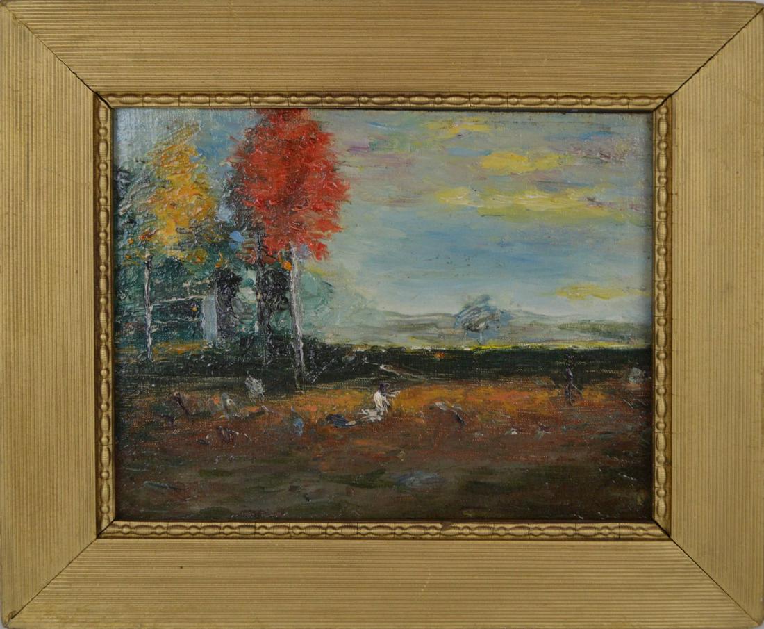 Attributed to: George Inness (American 1825 - 1894) oil (1 of 6)