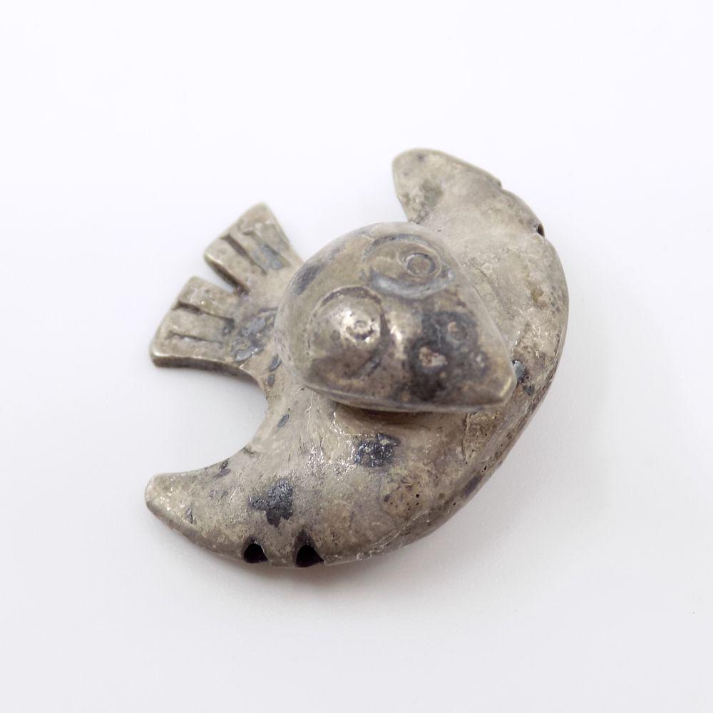 Pre-Columbian Moche Silver Bird Pendant, Very Large (1 of 5)