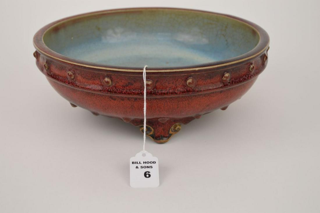 CHINESE QING DYNASTY JUN-WARE GLAZED POTTERY BRUSH (1 of 8)