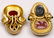 18k Yellow Gold Roman Soldier & Pegasus Earrings Onyx - 2
