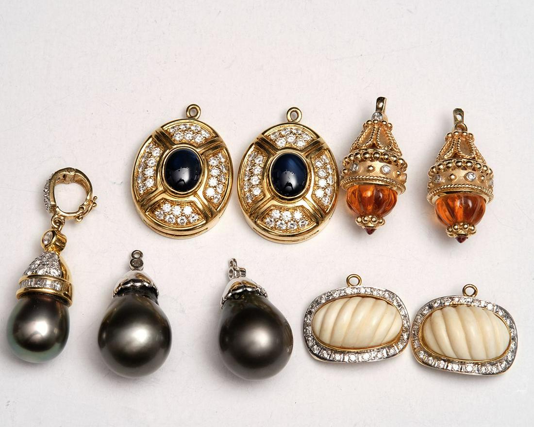 Lot Of 14k-18k Gold  Earring & Necklace Pendant 14k-18k (1 of 5)