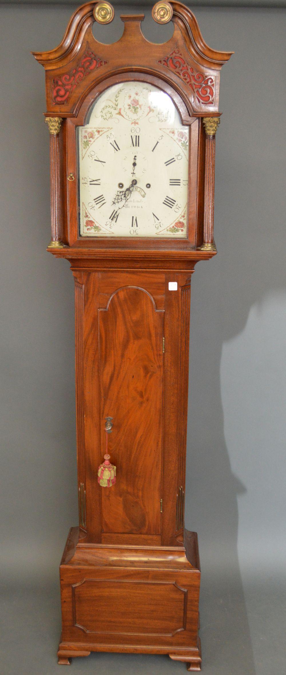 19TH CENTURY MAHOGANY ROWLANDS BERWICK TALL CASE CLOCK (1 of 10)