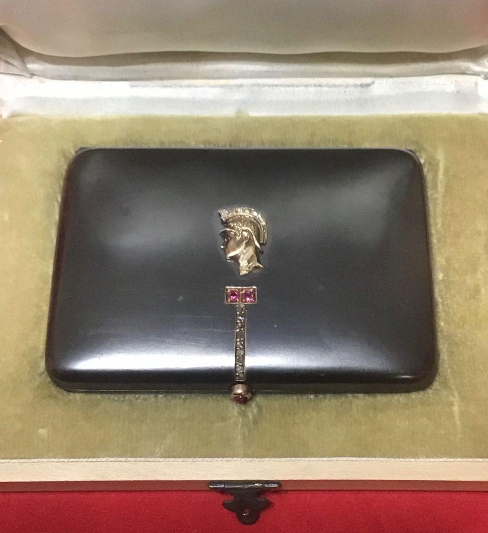 Russian Empire Gunmetal Gold Rose Cut Diamond Ruby (1 of 8)