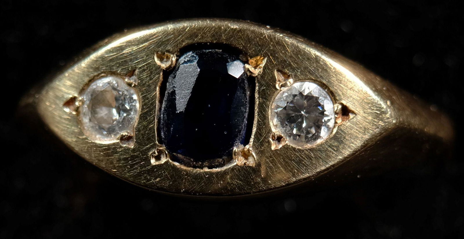 18kt Sapphire & Diamond Ring, c. 1960, 5 grams (1 of 4)