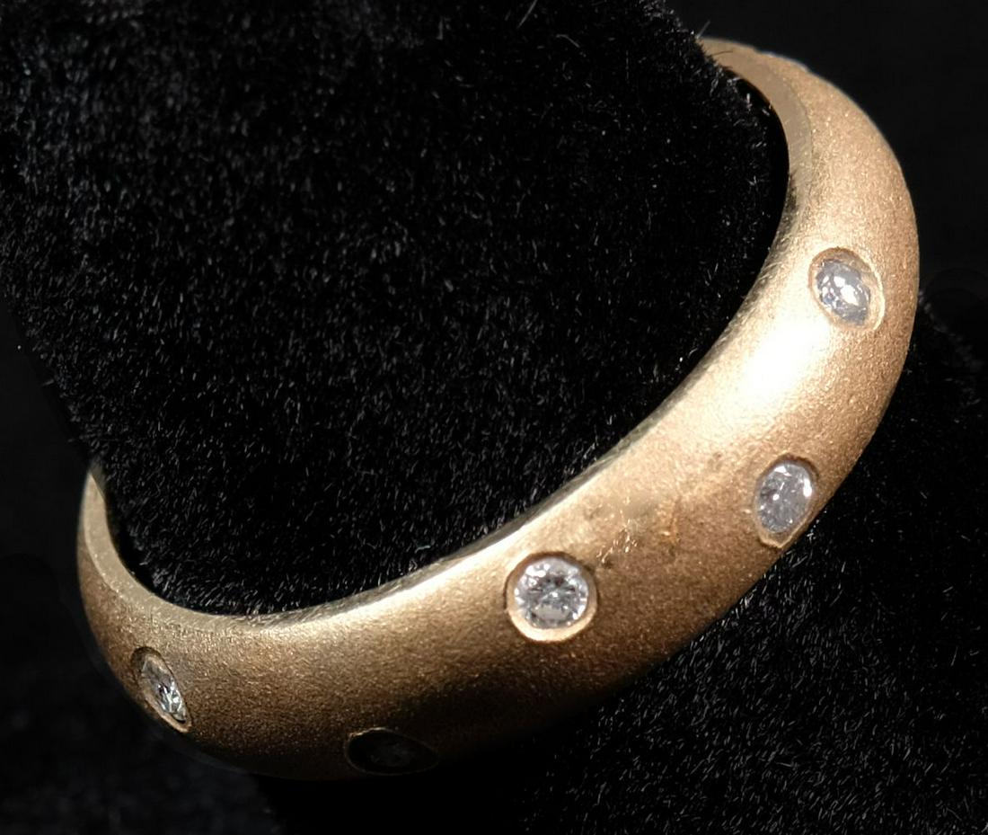 14kt & Diamond Etoile Ring, c. 1970's, 3 grams (1 of 3)