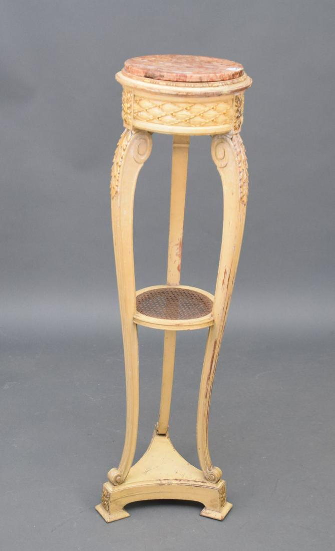 ANTIQUE CARVED & GILDED LOUIS XV STYLE, MARBLE TOP (1 of 5)