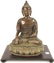 Vintage Large Bronze buddha on Mahogany Stand, buddha