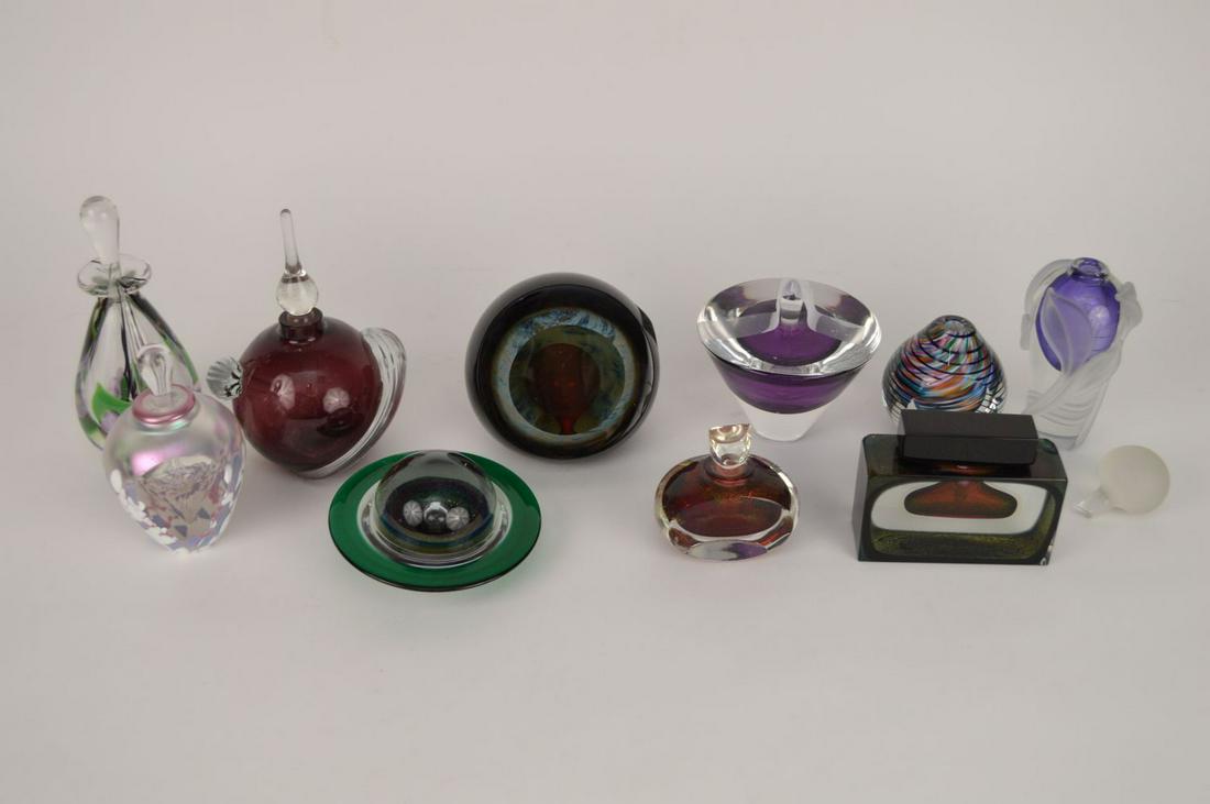 3 Assorted Paperweights, 7 assorted perfumes, (2 with (1 of 13)