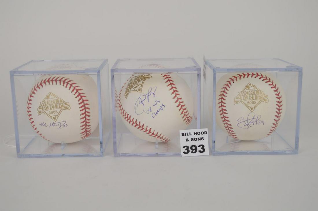 2008 World Series Philadelphia Phillies - 3  Signed / (1 of 9)