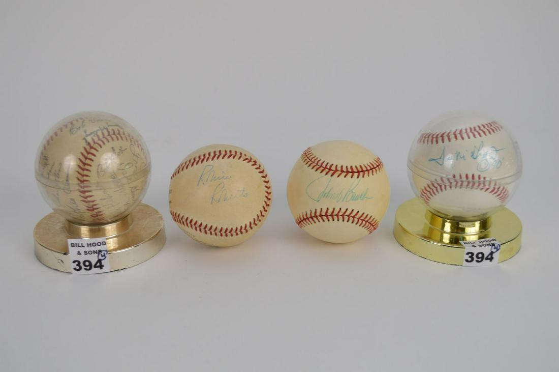 4 Signed / Autographed Baseballs, Johnny Bench & others (1 of 12)