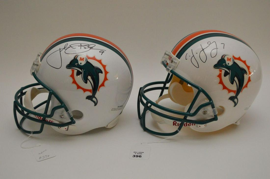 Jason Feeley & John Beck Miami Dolphins QB's signed /: Jason Feeley & John Beck Miami Dolphins QB's signed / autographed Footballs