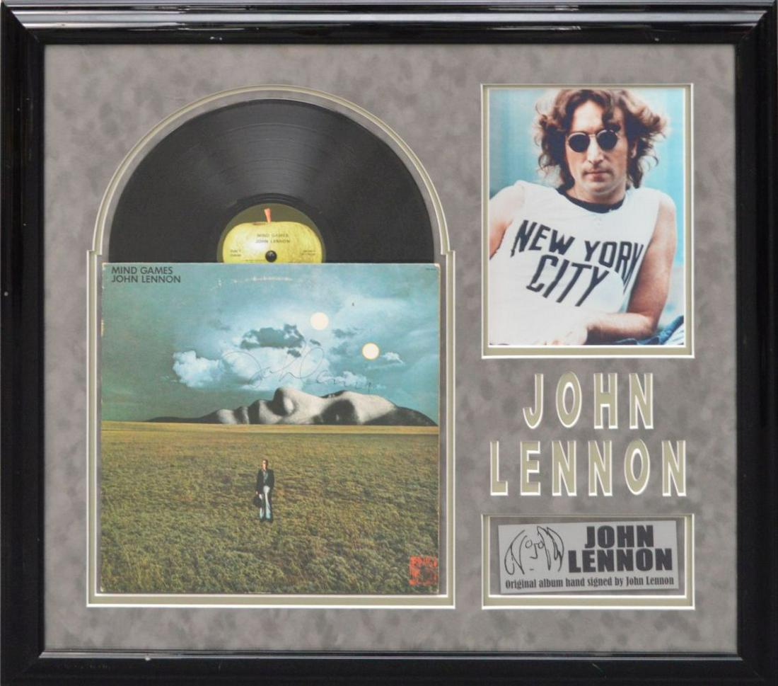 John Lennon Original signed LP "Mind Games" signed by (1 of 5)