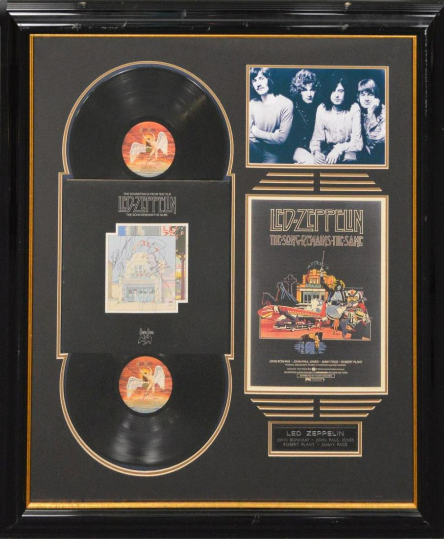Led Zeppelin The Song Remains the Same LP signed by (1 of 5)
