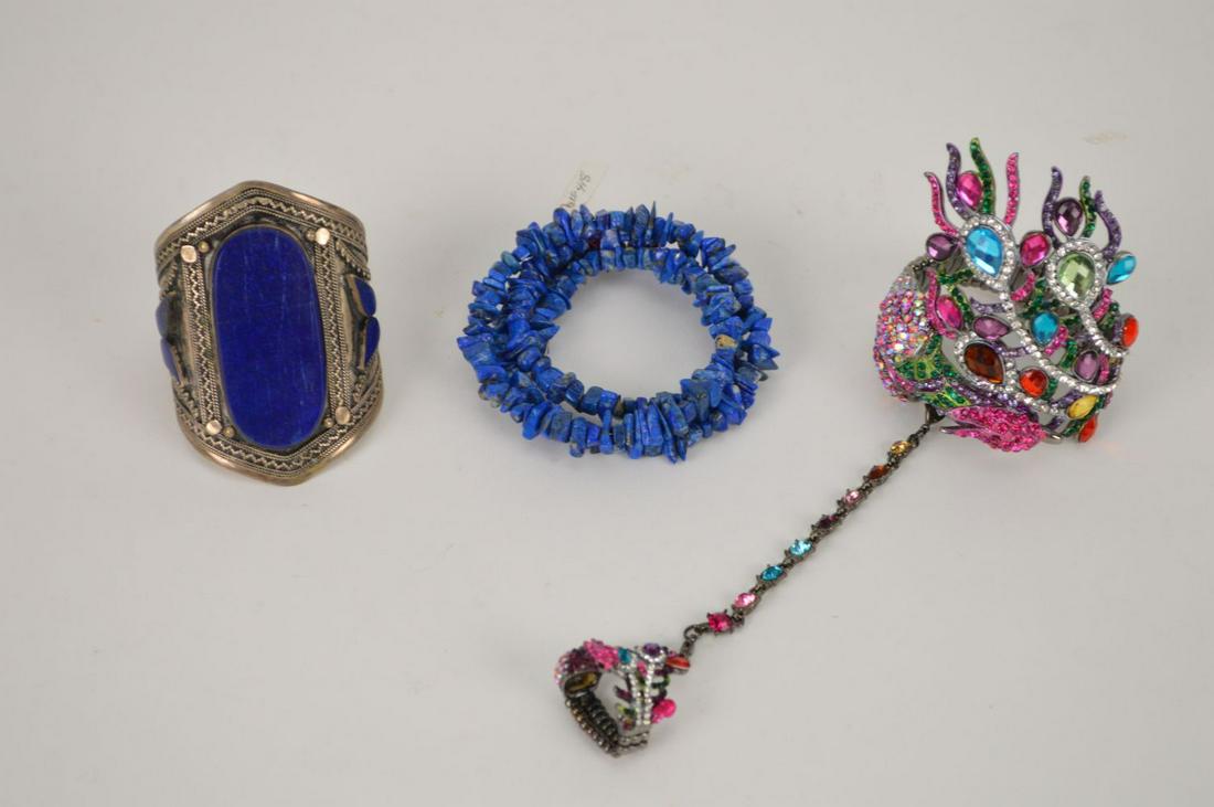 Costume Jewelry Lot, incl; Lapis Coiled Beaded (1 of 6)