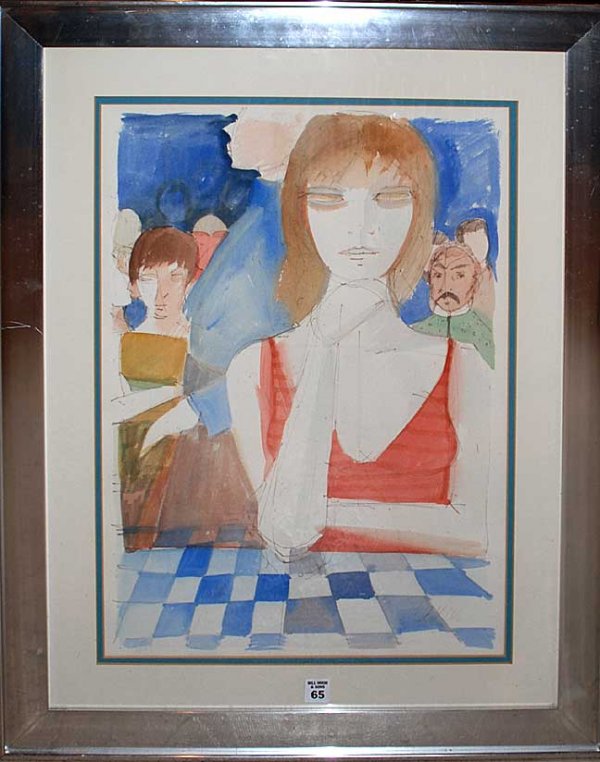 Charles Levier (FRENCH, 1920) watercolor on paper