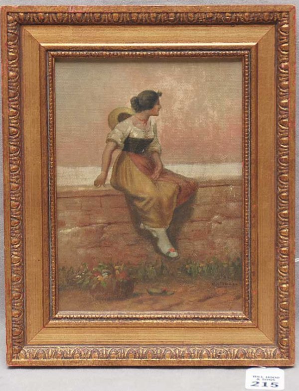 French School, 19th century, oil on canvas, lady