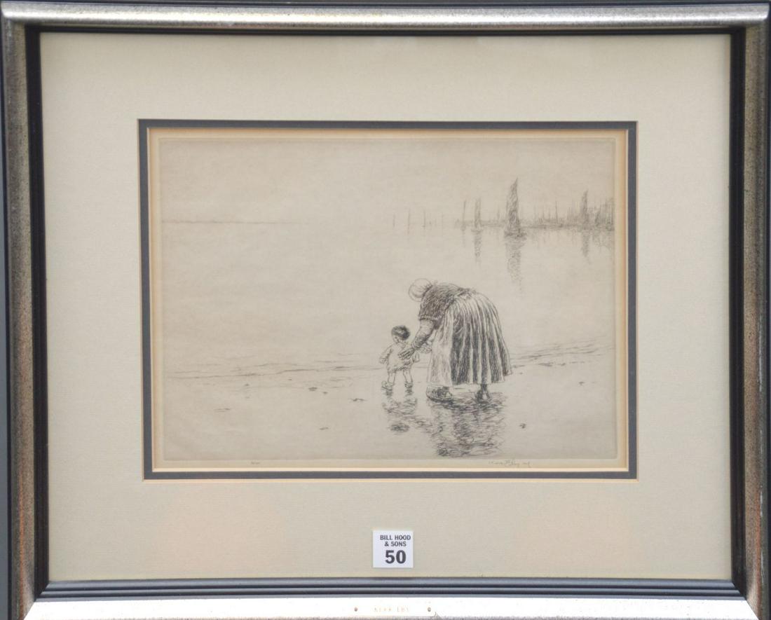 Kerr Eby (American 1889 - 1946) Etching, Mother and (1 of 5)