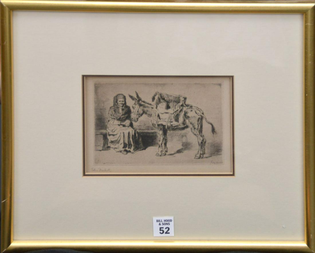 Felix-Hilaire Buhot (FRENCH 1847 - 1898), Etching, lady (1 of 5)