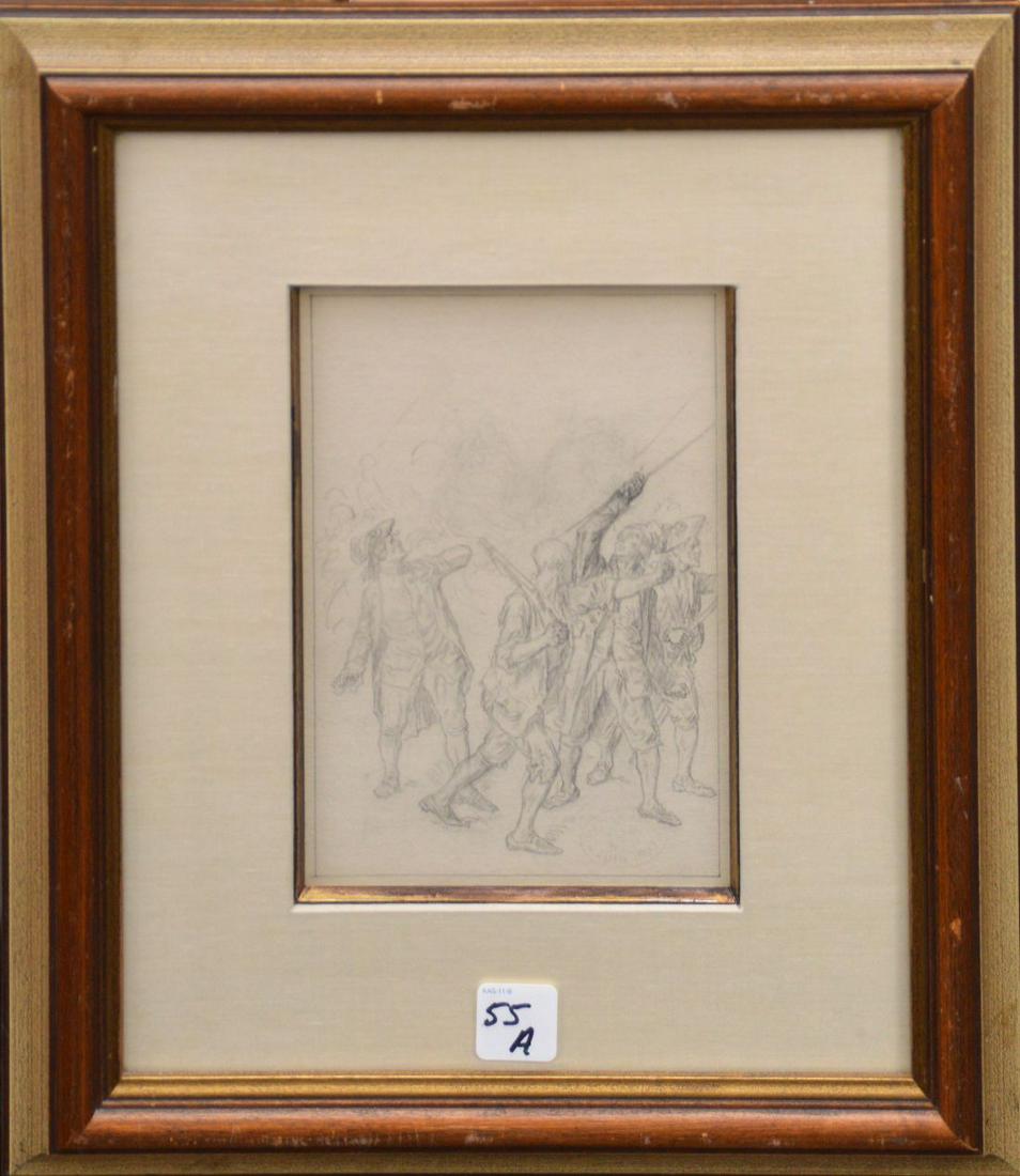 Frederic Theodore Lix (FRENCH 1830 - 1897) Pencil (1 of 4)