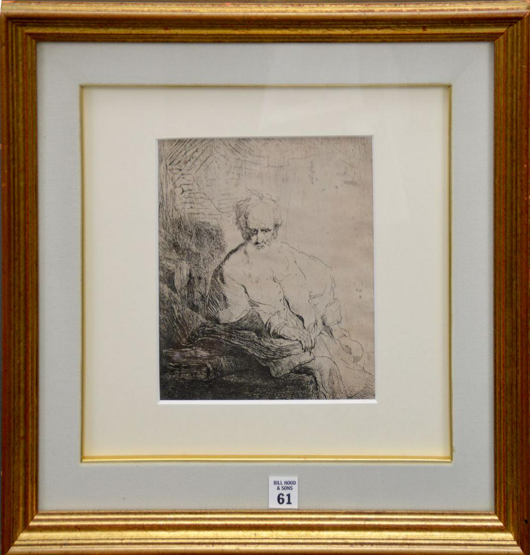 REMBRANDT -RARE 19TH CENTURY ETCHING (1 of 5)