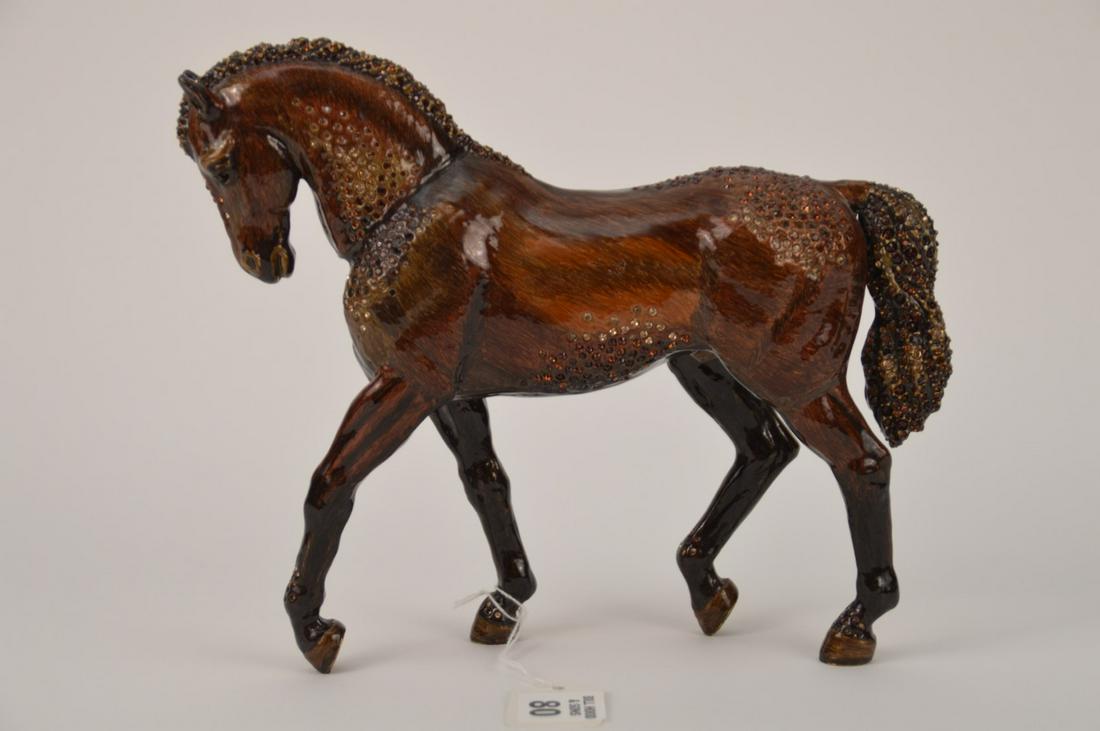 Jay Strongwater Prancing Horse, 8"h x 9"w: Jay Strongwater Prancing Horse, 8"h x 9"w