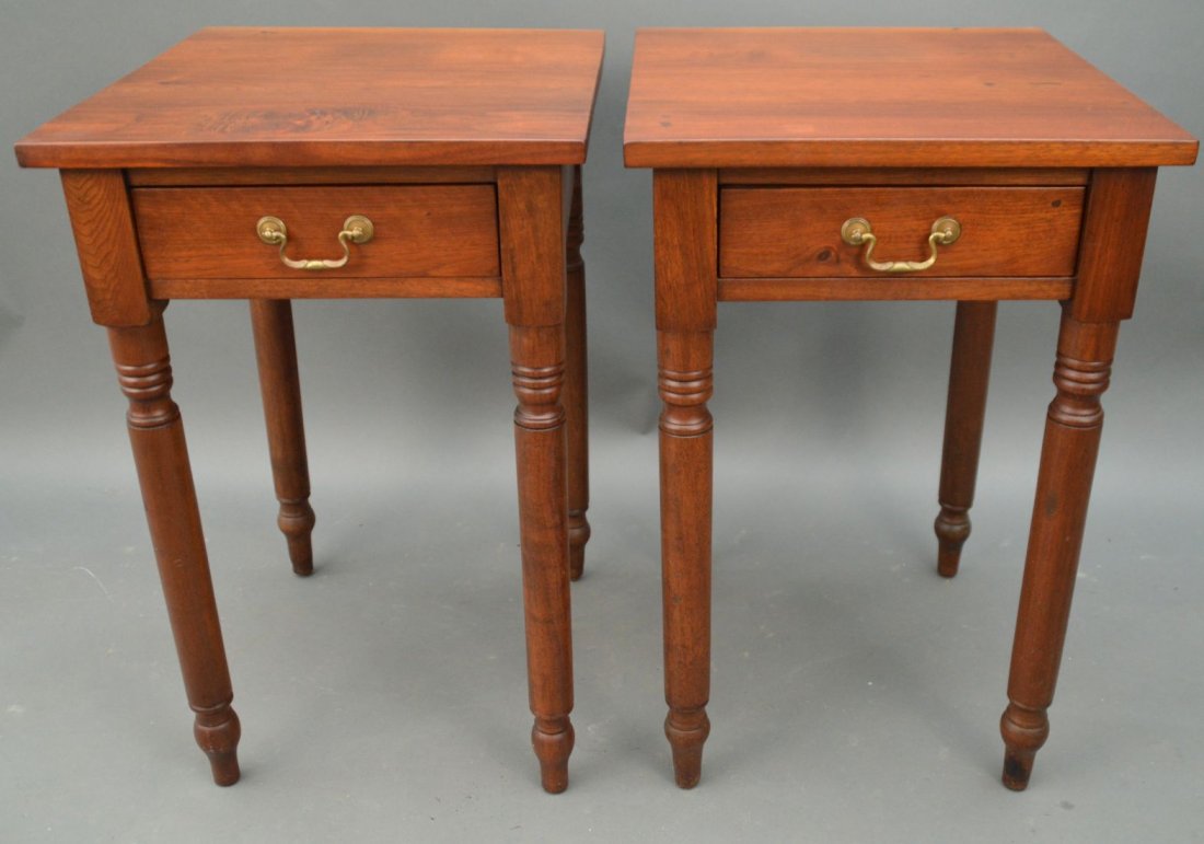 Pair 19th c. American Cherry Side Table, 28"h x 18"w x (1 of 5)