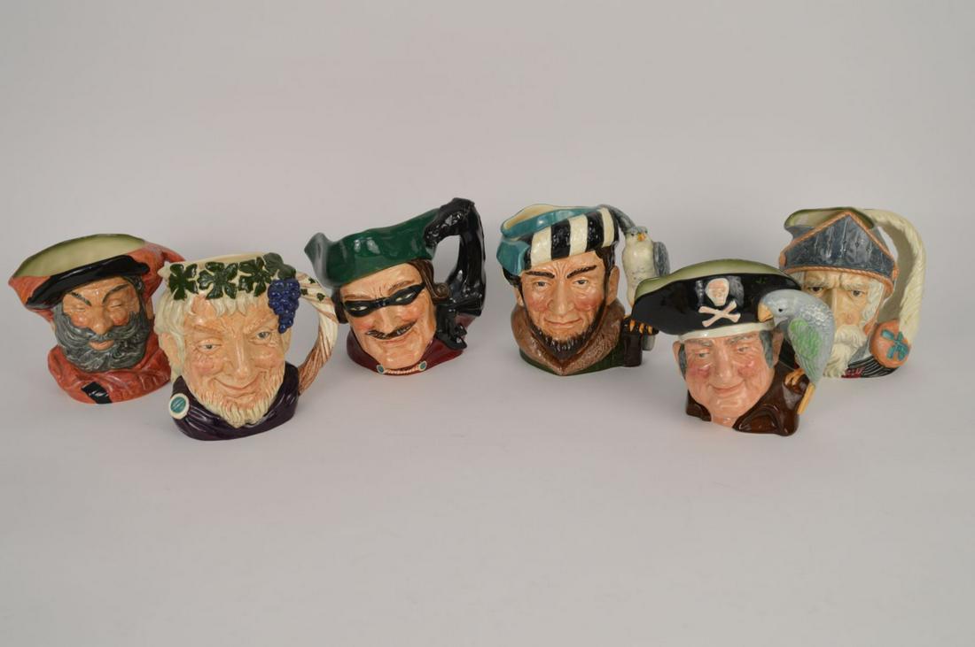 6 Royal Doulton Toby's, Falstaff, Long John Silver, Don (1 of 15)