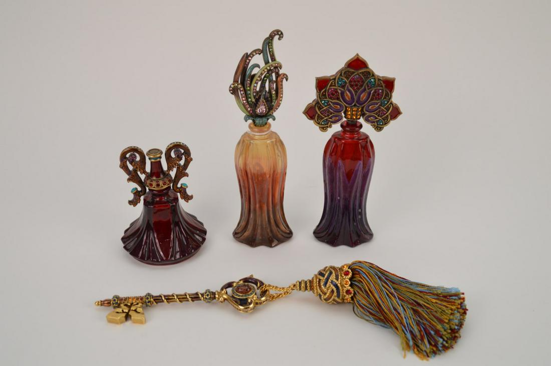 4 Jay Strongwater pieces, 3 Perfumes with Stoppers (1 of 5)
