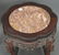 2 Carved Chinese stands each with marble inserts, 18"h - 3