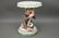 Ceramic Garden Seat with Monkey Pedestal, 25"h x 18
