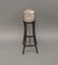 Diminutive Side Table with Silver Plate Tray on Custom - 3