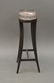 Diminutive Side Table with Silver Plate Tray on Custom - 4