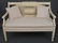 Bench, oval frame caned back with cream color