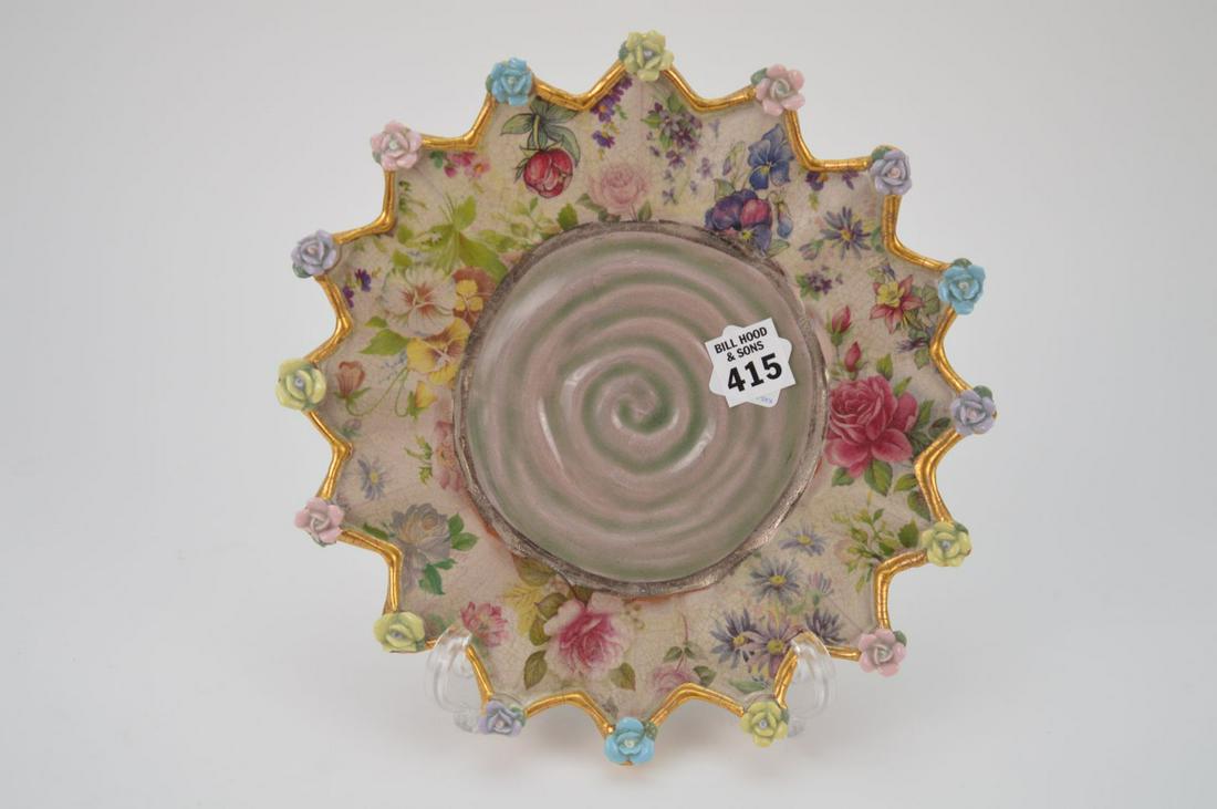MacKenzie-Childs Serving Dish, 10"dia (1 of 5)