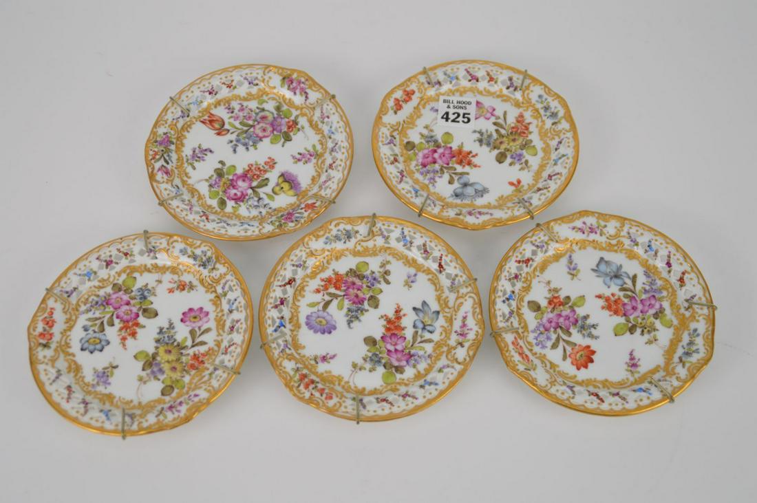 5 Dresden reticulated plates, 5 1/2"dia (1 of 4)
