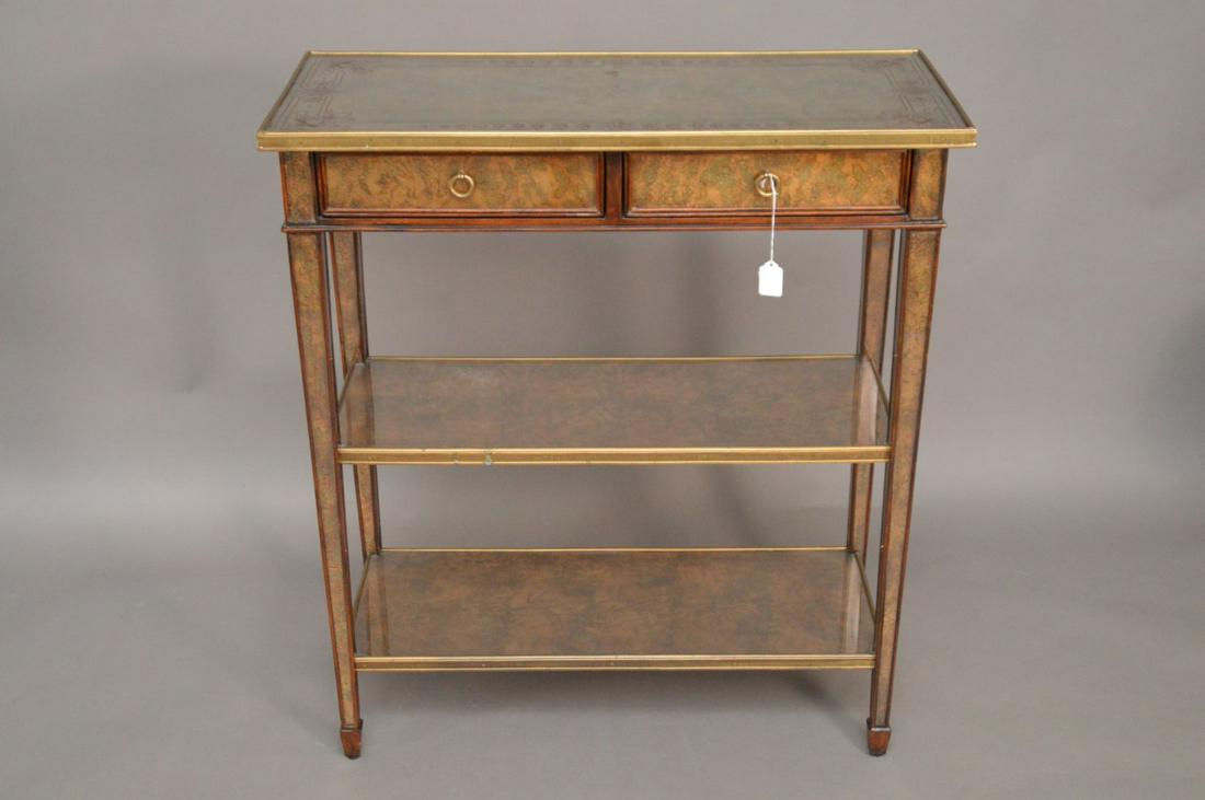 Mirrored "Eglomise By Theodore Alexander" 2 tier (1 of 5)