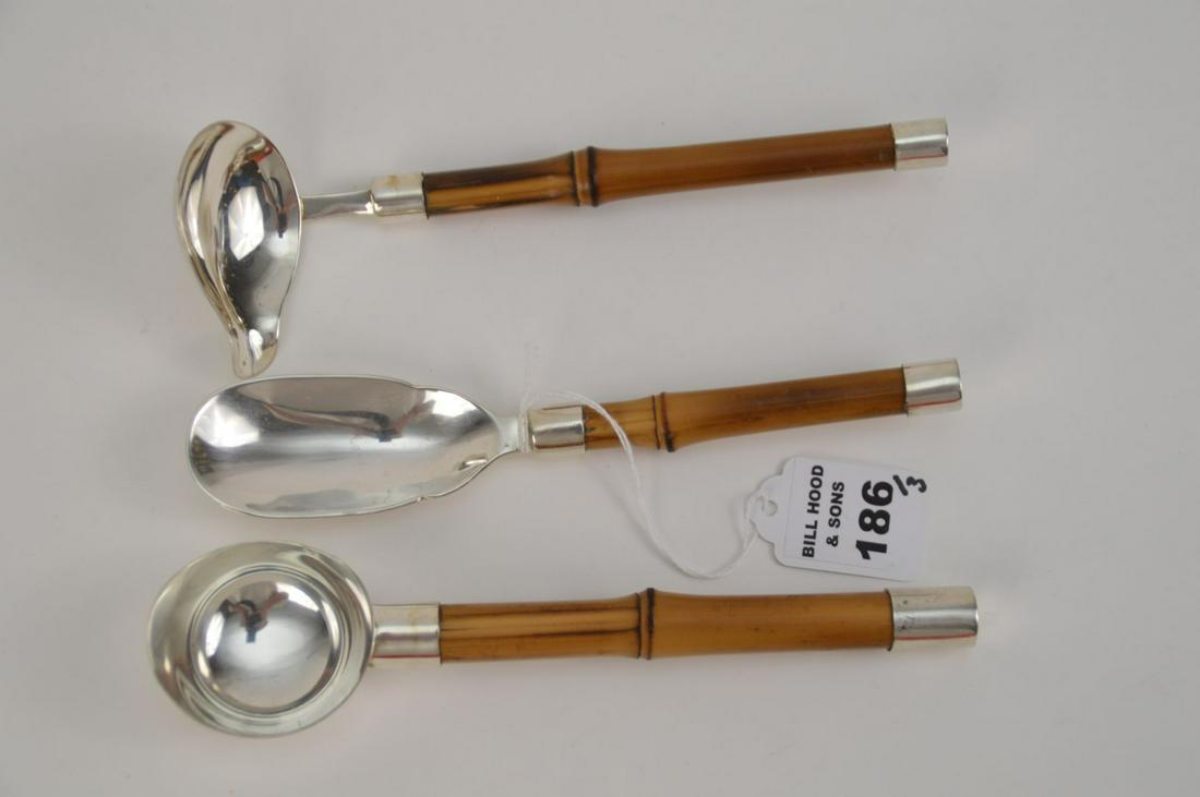 3 ARGENTA PLATERIA STERLING SERVERS WITH BAMBOO (1 of 6)