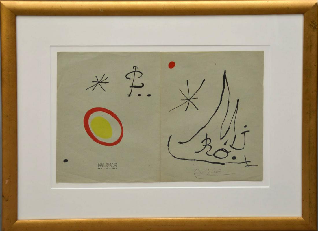 Original Joan Miro Sala Gaspar Barcelona -1963. (from (1 of 5)
