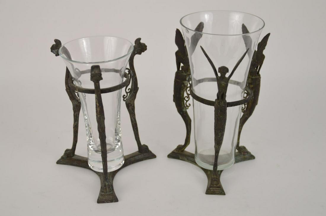 2 Grand Tour Bronze Neo-Classical Vase Frames (inserts (1 of 5)