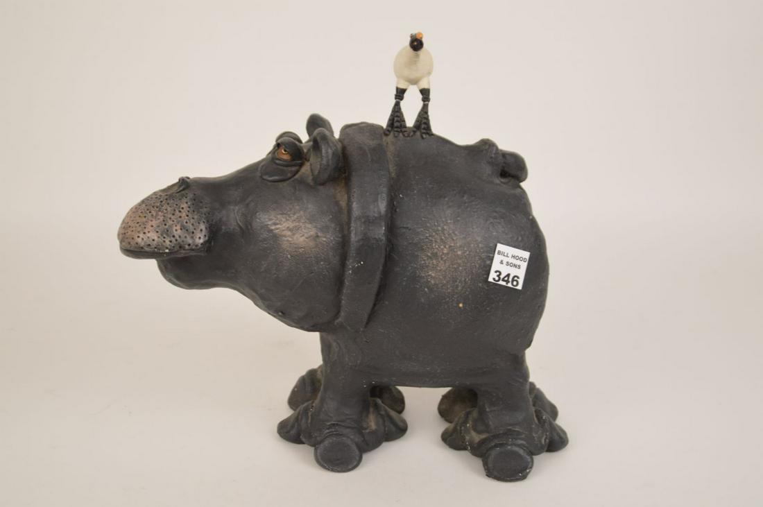 Pottery Hippo, Joss J. Warner, 1991, 13"h x 12"w (1 of 10)