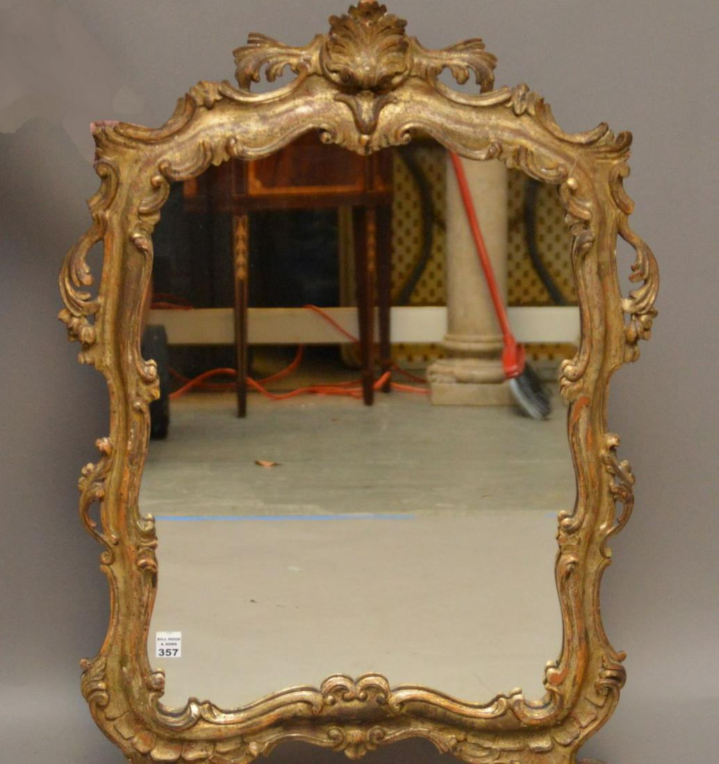 Silvered Rococo Style Mirror, 34"H x 24"w (1 of 5)