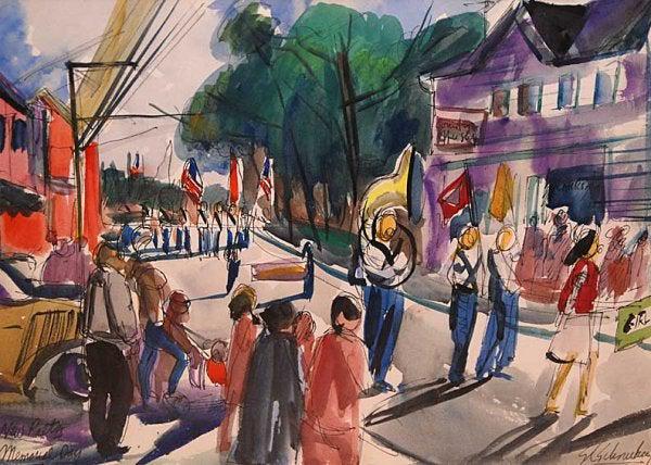 S.C. SCHONEBERG (American 1926-2008) "Memorial Day (1 of 2)