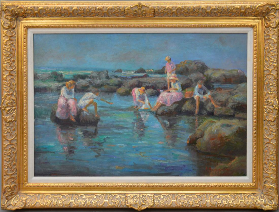 Decorative 20th Century Contemporary oil on canvas (1 of 6)