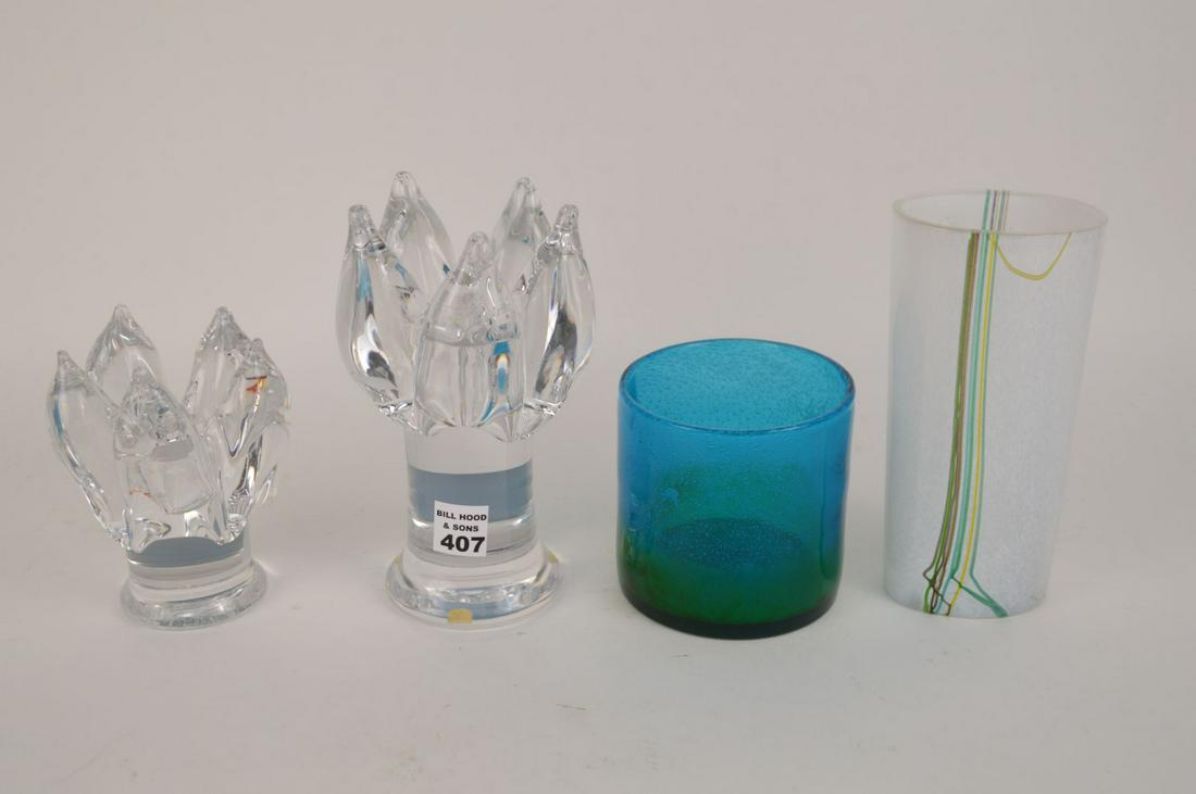 4pc. Vintage Mid-Century/Modern Sweden Art Glass, Pair (1 of 9)