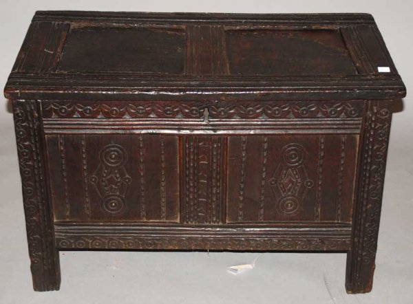 Hadley style 17th century chest hand forged hard