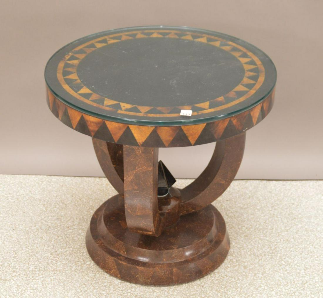 Occasional round inlay Table, 22 x 25 inches: Occasional round inlay Table, 22 x 25 inches