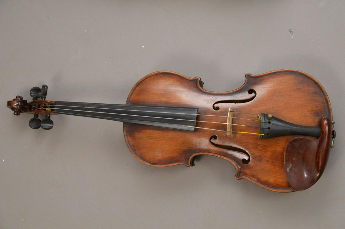 Violin with Bow in tan case: Violin with Bow in tan case